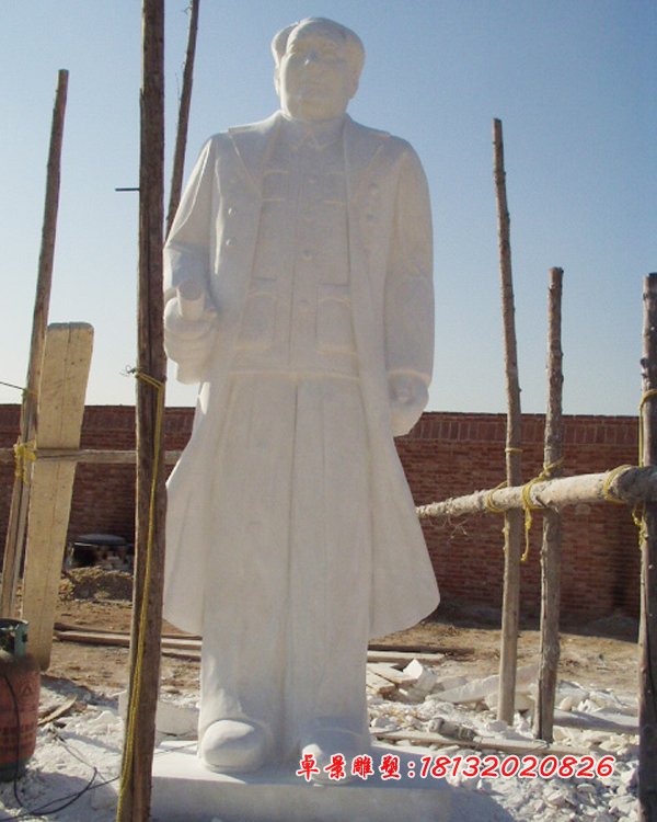 漢白玉毛主席雕塑，石頭毛主席雕塑 (3)