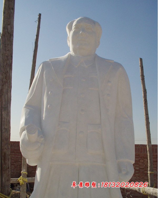 漢白玉毛主席雕塑，石頭毛主席雕塑 (4)
