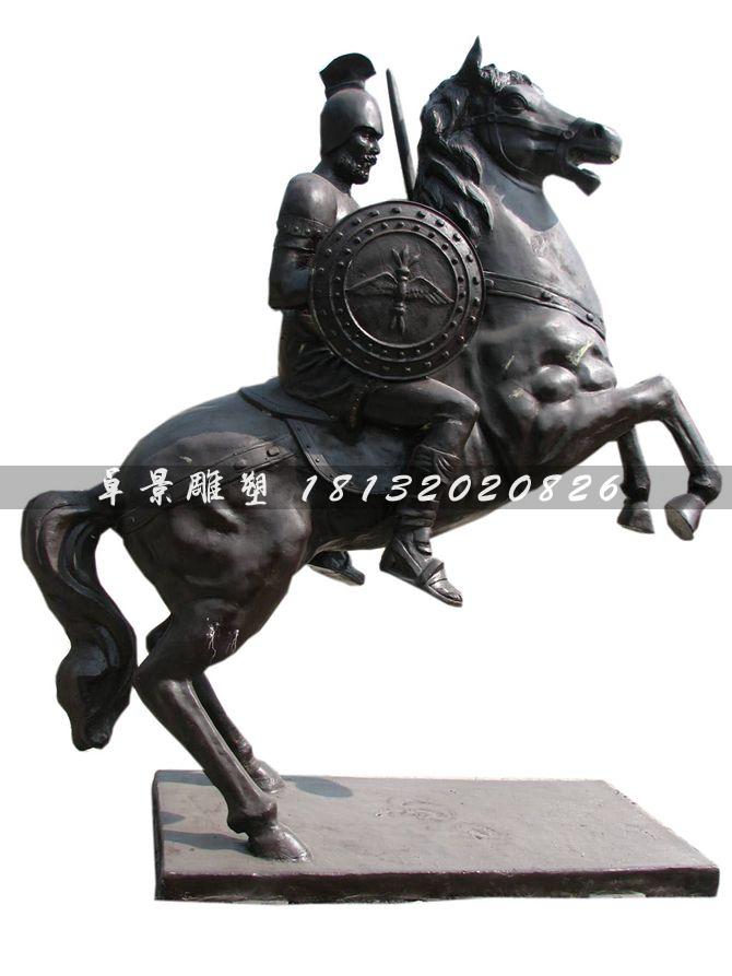 西方古典戰士銅雕，廣場古典人物雕塑