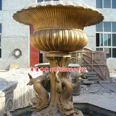 銅雕噴泉雕塑，噴水盆銅雕