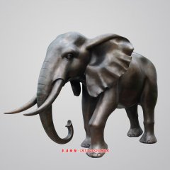 鑄銅大象雕塑，吉祥大象雕塑