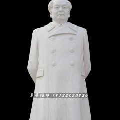 漢白玉毛主席像，廣場偉人石雕