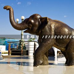 大象銅雕，廣場大型動物銅雕