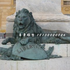 青銅獅子雕塑，西洋獅銅雕