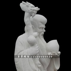 南極仙翁石雕，漢白玉神仙雕塑