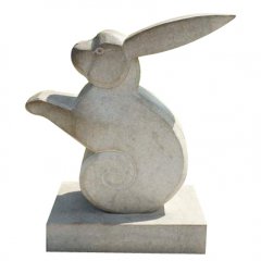 公園動物雕塑，大兔子石雕