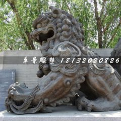 大型銅獅子，戲球獅銅雕