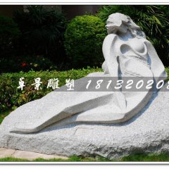 抽象女人石雕，公園景觀雕塑