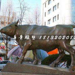 銅牛雕塑，動物雕塑