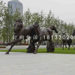 奔馬銅雕，廣場動物雕塑