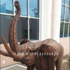 大象銅雕，公園動物銅雕