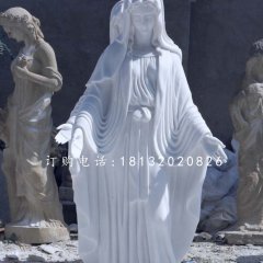 漢白玉圣母雕塑，西方人物石雕