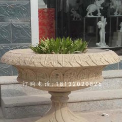 砂巖花盆雕塑，公園景觀石雕