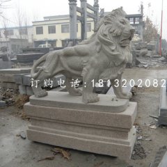 大理石獅子雕塑石雕西洋獅子