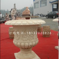 砂巖花盆，歐式花盆雕塑