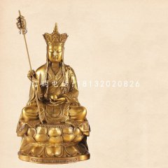 坐式地藏菩薩銅雕，寺廟佛像銅雕