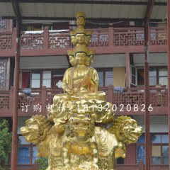 四面文殊菩薩銅雕 大型銅佛像