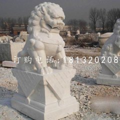 漢白玉獅子雕塑 北京獅石雕