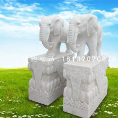 大理石大象，石雕動物 
