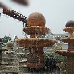 風水球噴泉，園林景觀石雕