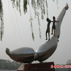 公園不銹鋼大型蓮藕雕塑