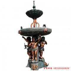 噴泉銅雕，廣場景觀銅雕