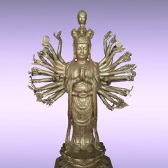千手觀音銅雕，大型立式銅佛像