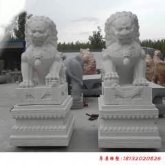 漢白玉傳統北京獅雕塑