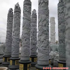 公園十二生肖文化柱石雕