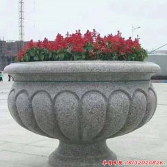 大理石公園花盆雕塑