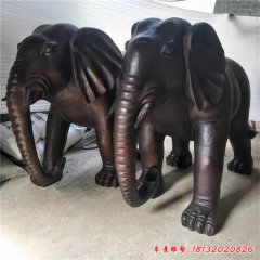 門口鎮宅大象銅雕