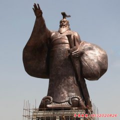 景區大型秦始皇銅雕像