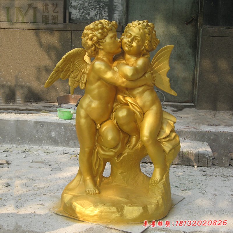 銅雕西方天使人物雕塑