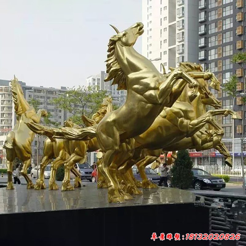 阿波羅八匹馬景觀銅雕